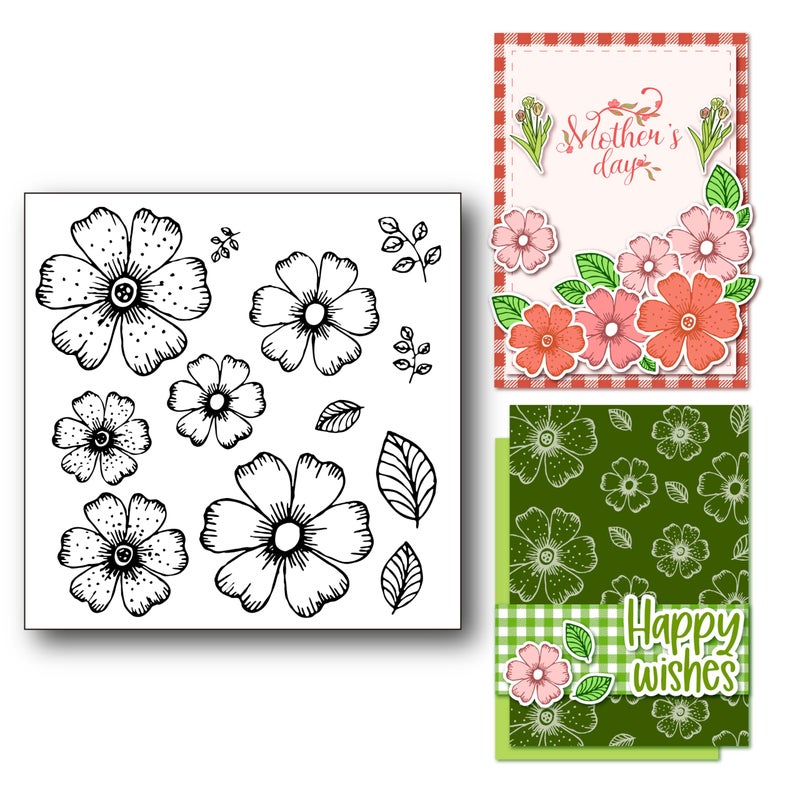 Arrietty DIY Flowers Leaves Stamp Rubber Clear Stamp/Seal Scrapbook Decorative Card Making Clear Stamps - Image 1